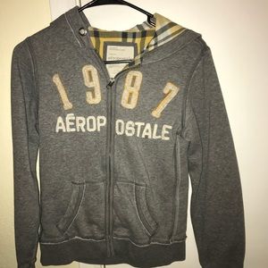 Aeropostale grey full zip